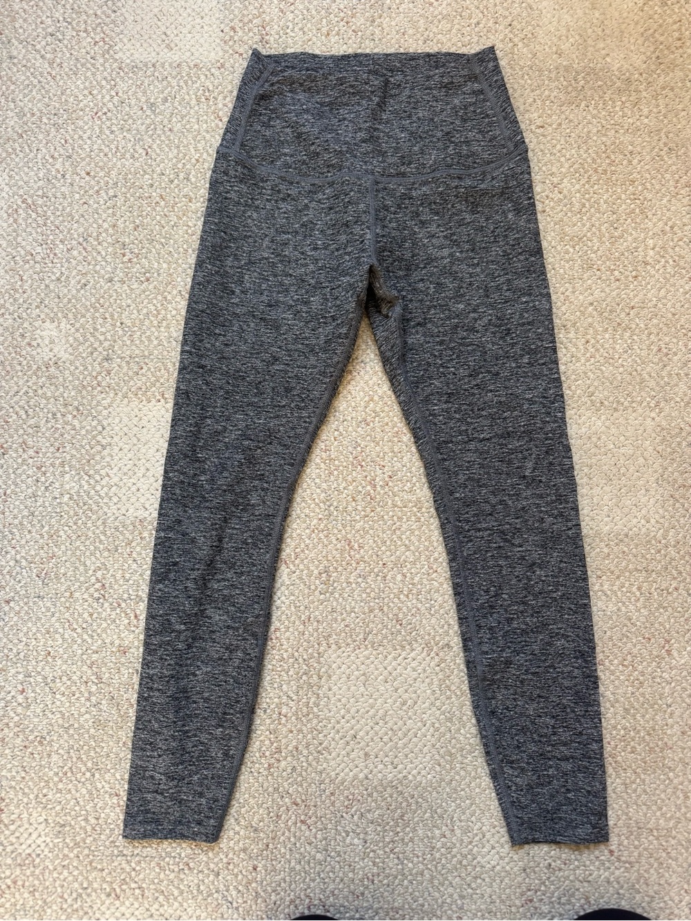 High-Waist Gray Seamless Leggings for Women